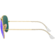 Ray-Ban Aviator Large Metal RB3025 Sunglasses, Matte Gold Frame, Blue Mirror Polar Lenses, RB3025 112/4L-58