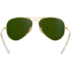 Ray-Ban Aviator Large Metal RB3025 Sunglasses, Matte Gold Frame, Blue Mirror Polar Lenses, RB3025 112/4L-58