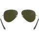 Ray-Ban Aviator Large Metal RB3025 Sunglasses, Silver Crystal Gray Mirror, RB3025 003/40-6214