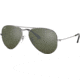 Ray-Ban Aviator Large Metal RB3025 Sunglasses, Silver Crystal Gray Mirror, RB3025 003/40-6214