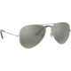 Ray-Ban Aviator Large Metal RB3025 Sunglasses, Silver Frame, Crystal Gray Gradient 58 mm Lenses, 003-32-5814