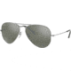 Ray-Ban Aviator Large Metal RB3025 Sunglasses, Silver Frame, Crystal Gray Gradient 58 mm Lenses, 003-32-5814