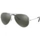 Ray-Ban Aviator Large Metal RB3025 Sunglasses, Silver Frame, Crystal Gray Mirror 58 mm Lenses, W3277-5814