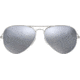 Ray-Ban Aviator Large Metal RB3025 Sunglasses, Silver Frame, Silver Mirror Polar Lenses, RB3025 019/W3-58