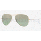 Ray-Ban Aviator Large Metal Sunglasses RB3025 001/M4-6214 - Shiny Gold Crystal Pol.green Silver Mir
