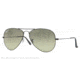 Ray-Ban Aviator Large Metal Sunglasses RB3025 002/76-5814 - Black Crystal Polarized Blu Grad.green