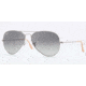 Ray-Ban Aviator Large Metal Sunglasses RB3025 029/71-5514 - Matte Gunmetal Frame, Crystal Gray Gradient Lenses