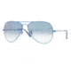 Ray-Ban Aviator Large Metal Sunglasses RB3025 088/3F-5514 - Metal Blue Matte Crystal Gradient Light Blue