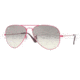 Ray-Ban Aviator Large Metal Sunglasses RB3025 090/32-5814 - Metal Fuxia Matte Crystal Gray Gradient