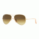 Ray-Ban Aviator Large Metal Sunglasses RB3025 112/85-5814 - Matte Gold Frame, Brown Gradient Lenses
