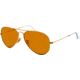 Ray-Ban Aviator Large Metal Sunglasses RB3025 112/O6-58 - Matte Gold Frame, polar orange Lenses