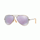 Ray-Ban Aviator Large Metal Sunglasses RB3025 167/1R-58 - Brushed Bronze Demishiny Frame, Grey Mirror Lilac Polar Lenses