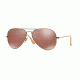Ray-Ban Aviator Large Metal Sunglasses RB3025 167/2K-55 - Demiglos Brushed Bronze Frame, Red Mirror Lenses