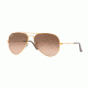 Ray-Ban Aviator Large Metal Sunglasses RB3025 9001A5-58 - Shiny Light Bronze Frame, Pink Gradient Brown Lenses