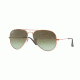 Ray-Ban Aviator Large Metal Sunglasses RB3025 9002A6-58 - Shiny Medium Bronze Frame, Green Gradient Brown Lenses