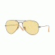 Ray-Ban Aviator Large Metal Sunglasses RB3025 90664A-58 - Black Frame, Photo Yellow Lenses