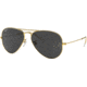 Ray-Ban Aviator Large Metal RB3025 Sunglasses, Legend Gold, Black, 62, RB3025-919648-62