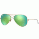 Ray-Ban Aviator Large Metal Sunglasses RB3025 112/19-5814 - Matte Gold Frame, Crystal Green Multil Green Mirror Lenses