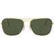 Ray-Ban Caravan Sunglasses RB3136 001-5815 - Arista Frame / Crystal Green 58 mm Lenses