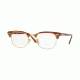 Ray-Ban Clubmaster Eyeglasses RX5154 with Rx Prescription Lenses 5751-51 - Brown/beige Stripped Frame
