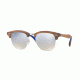 Ray-Ban CLUBMASTER M RB3016M Progressive Prescription Sunglasses RB3016M-12179U-51 - Lens Diameter 51 mm, Frame Color Silver