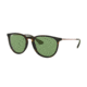 Ray-Ban Erika F RB4171F Sunglasses 6393/2-57 - Havana Frame, Green Lenses