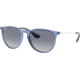 Ray-Ban Erika RB4171F Sunglasses, Transparent Blue, 57, RB4171F-65154L-57