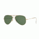 Ray-Ban Folding Aviator RB3479 Sunglasses 001-58 - Arista Frame, Crystal Green Lenses