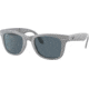 Ray-Ban Folding Wayfarer Classic Sunglasses, Blue Lenses, Gray, 50, RB4105-6577R5-50