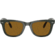 Ray-Ban Folding Wayfarer Classic Sunglasses, Brown Lenses, Military, 50, RB4105-657533-50