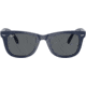 Ray-Ban Folding Wayfarer Classic Sunglasses, Dark Grey Lenses, Blue, 50, RB4105-6197B1-50