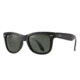 Ray-Ban Folding Wayfarer Sunglasses RB4105 601-5400 - Black Frame, Crystal Green Lenses