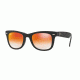 Ray-Ban Folding Wayfarer Sunglasses RB4105 60694W-50 - Matte Black Frame, Mirror Gradient Red Lenses