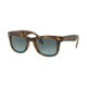 Ray-Ban Folding Wayfarer Sunglasses RB4105 894/3M-50 - Matte Havana Frame, Blue Gradient Grey Lenses