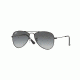 Ray-Ban Junior Sunglasses RJ9506S for Kids 220/11-52 - Shiny Black Frame, Light Grey Gradient Dark Grey Lenses