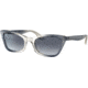 Ray-Ban Lady Burbank RB2299 Sunglasses, Blue Gradient Grey Lenses, Transparent Blue, 52, RB2299-134386-52