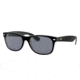 Ray-Ban New Wayfarer Prescription Sunglasses, 55mm, Black/Transparent, RB2132-6398U0-55-SV