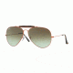 Ray-Ban Outdoorsman II Sunglasses RB3029 9002A6-62 - Shiny Medium Bronze Frame, Green Gradient Brown Lenses