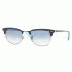 Ray-Ban RB 2156 Sunglasses Styles - Top Black On Dark Azure Frame / Crystal Gradient Light Blue Lenses, 10113F-4921