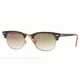 Ray-Ban RB 2156 Sunglasses, Top Black On Dark Orange Frame / Crystal Bron Gradient-Blue Lenses, 101251-4921