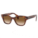 Ray-Ban RB0880SF Sunglasses, Striped Havana Frame, Clear Gradient Brown Lens, Asian Fit, 53, RB0880SF-954-51-53