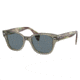 Ray-Ban RB0880SF Sunglasses, Transparent Green Frame, Dark Blue Polarized Lens, Asian Fit, 53, RB0880SF-66353R-53