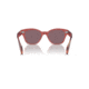Ray-Ban RB0880SF Sunglasses, Transparent Pink Frame, Dark Violet Polarized Lens, Asian Fit, 53, RB0880SF-6639AF-53