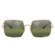 Ray-Ban RB1971 Square Sunglasses - Womens, Arista Frame, Green Mirror Polarized Lens, 54, RB1971-001-G4-54