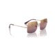 Ray-Ban RB1971 Square Sunglasses - Women's, Rose Gold Frame, Red Mirror Polarized Lens, 54, RB1971-9202G9-54