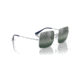 Ray-Ban RB1971 Square Sunglasses - Womens, Silver Frame, Blue Mirror Polarized Lens, 54, RB1971-9242G6-54
