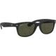 Ray-Ban RB2132 New Wayfarer Sunglasses, Black Rubber Frame, Crystal Green Lenses, 622-58