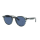 Ray-Ban RB2180 Progressive Prescription Sunglasses, 49mm, Striped Blue Havana, RB2180-643280-49-PRO