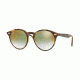 Ray-Ban RB2180F Sunglasses 710/W0-49 - Havana Frame, Gradient Green Mirror Red Lenses