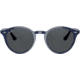 Ray-Ban RB2180F Sunglasses - Womens, Dark Grey Lenses, Blue, 49, RB2180F-657687-49
